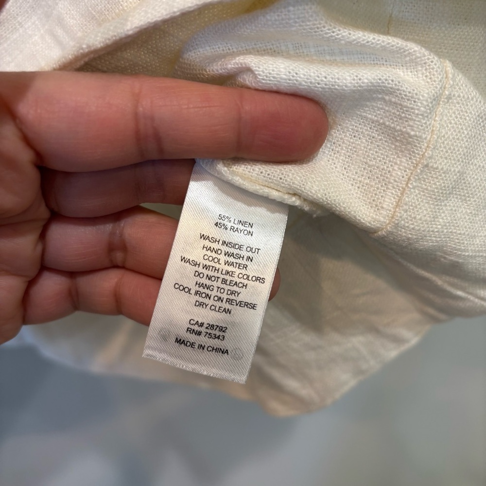 House Of Harlow 1960 Linen Blend Top Women’s Size Large - Picture 5 of 7